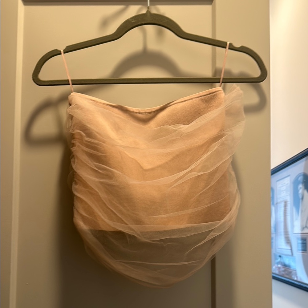Elegant Pink Tulle Camisole